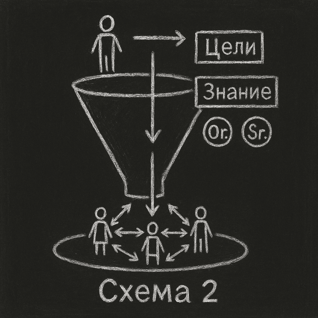 Схематическое изображение рефлексивного цикла системного мышления